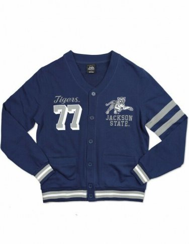 JACKSON STATE UNIVERSITY CARDIGAN SWEATER MEN'S HBCU CARDIGAN SWEATER