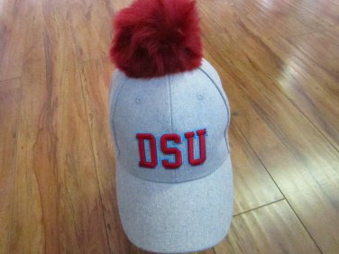 Delaware State University Pom Pom Hat HBCU Baseball Cap Hat DSU HORNETS