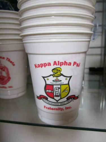 Kappa Alpha Psi Fraternity Plastic Cups Divine 9 Drink Cups  White 16 oz Cup