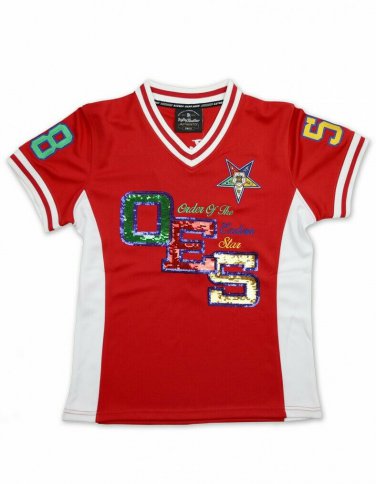 Order of the Eastern Star Jersey Red OES Masonic Football Jersey