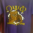 OMEGA PSI PHI FRATERNITY SHORT SLEEVE T-SHIRT PURPLE GOLD Q PSI PHI TEE