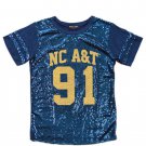NORTH CAROLINA A&T STATE UNIVERSITY  SEQUIN T-SHIRT HBCU TEE FOIL T-SHIRT
