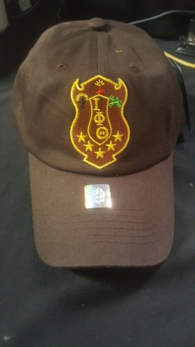 IOTA PHI THETA FRATERNITY DAD HAT IOTA PHI THETA  BROWN BASEBALL CAP HAT