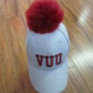 Virginia Union University Pom Pom Hat HBCU Baseball Cap Hat VUU Panthers