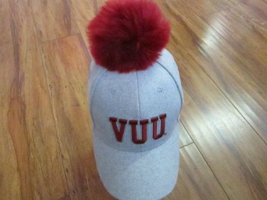 Virginia Union University Pom Pom Hat HBCU Baseball Cap Hat VUU Panthers
