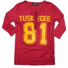 TUSKEGEE UNIVERSITY LONG SLEEVE JERSEY T-SHIRT HBCU COLLEGE LACE T-SHIRT