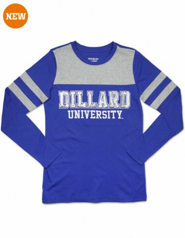 DILLARD UNIVERSITY T-SHIRT HBCU LONG SLEEVE FOIL T-SHIRT