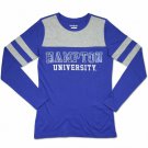 HAMPTON UNIVERSITY T-SHIRT HBCU LONG SLEEVE FOIL T-SHIRT