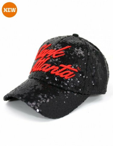 CLARK ATLANTA UNIVERSITY BASEBALL HAT Women's HBCU Sequin Sorority Baseball Cap