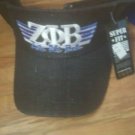 ZETA PHI BETA SORORITY BLACK DENIM SUN VISOR HAT