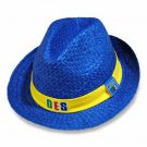 Order of the Eastern Star Fedora Cap Hat Sorority Blue OES Straw Hat