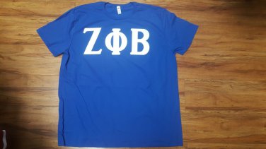ZETA PHI BETA SORORITY T-SHIRT BLUE Z-PHI SHORT SLEEVE T-SHIRT Z-PHI-B 1920