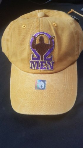 OMEGA PSI PHI FRATERNITY OLD GOLD DAD HAT OMEGA MEN Q-DAWG HAT 1911 SOBAT