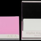 ALPHA KAPPA ALPHA  Engrave Leather Business Card Holder Magnetic Closure PINK
