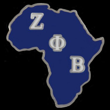 ZETA PHI BETA  Sorority Metal Lapel Pin 1920 Africa