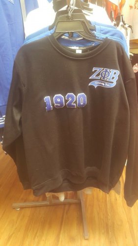 ZETA PHI BETA SORORITY Crewneck sweatshirt 1920 Z-PHI-B HOWARD UNIVERSITY #1