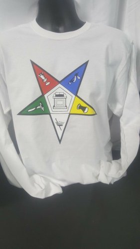 Order of the Eastern Star Long Sleeve Shirt O.E.S Masonic Freemason Prince Hall