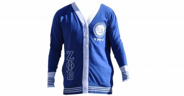 ZETA PHI BETA SORORITY Blue Lightweight Long Sleeve Cardigan sweater 1920