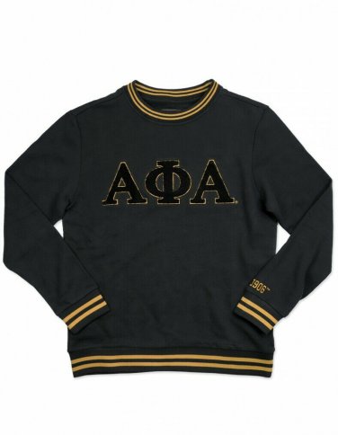 ALPHA PHI ALPHA FRATERNITY SWEAT SHIRT 1906 BLACK SWEAT SHIRT