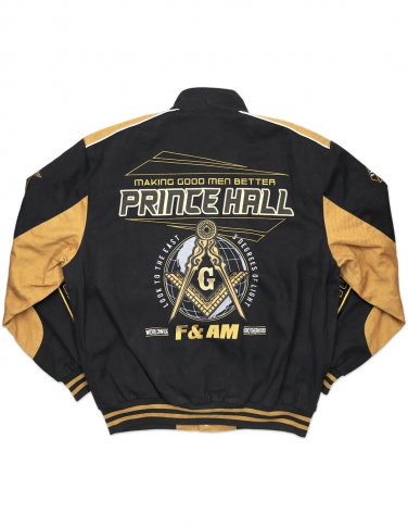 Prince Hall Fraternity Race Jacket Freemason Prince Hall Twill Race Jacket