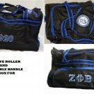 ZETA PHI BETA SORORITY LUGGAGE BAG WITH WHEELS AND HANDLE EXTENSION DUFFLE TOTE