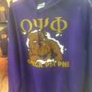 OMEGA PSI PHI FRATERNITY  HOODIE JACKET PURPLE GOLD Q PSI PHI  HOODIE OWT