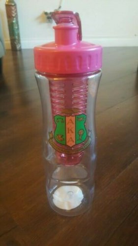 Alpha Kappa Alpha Sorority Water bottle Divine 9 Jug Jar 16 oz Drink Container