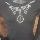 ALPHA KAPPA ALPHA  SORORITY SHORT SLEEVE T-SHIRT BLACK AKA BLING FITTED T-SHIRT