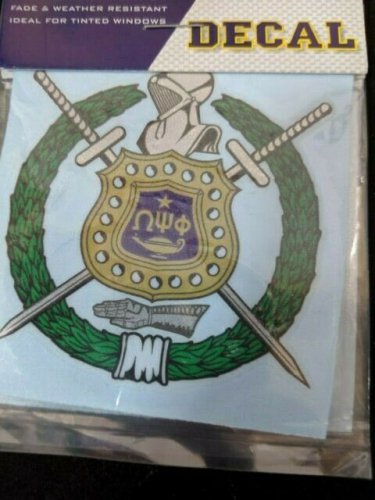 Omega Psi Phi Fraternity Reflective Decal Sticker 4.5