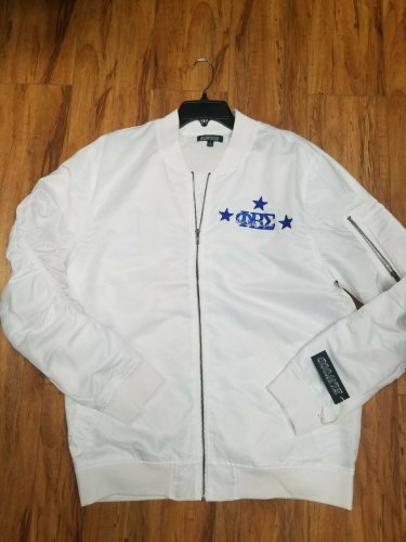 PHI BETA SIGMA FRATERNITY JACKET  PHI BETA SIGMA WHITE BOMBER  JACKET