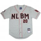 NEGRO LEAGUE COMMEMORATIVE BASEBALL JERSEY GRAY 2020 Edition NEGRO LEAGUE TOP