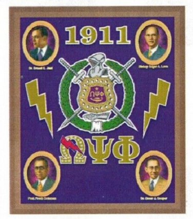 OMEGA PSI PHI FRATERNITY Founder's Wall Plaque Wood Shield Office Decor  Seal
