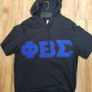 PHI BETA SIGMA FRATERNITY HOODIE PHI BETA SIGMA BLACK SHORT SLEEVE HOODIE