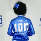 Zeta Phi Beta Sorority 100 YEAR Race Jacket Zeta Phi Beta SATIN SEQUIN Jacket
