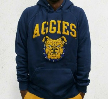 NORTH CAROLINA A&T PULLOVER  HOODIE  WITH FACE MASK COVER NC A&T AGGIES HOODIE