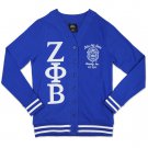 Zeta Phi Beta Sorority  LIGHTWEIGHT CARDIGAN SWEATER BLUE Z-PHI-B sweater