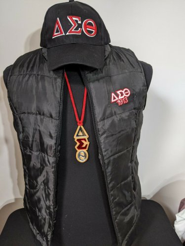 Delta Sigma Theta Sorority Sleeveless Vest Jacket  Black Delta Diva Vest
