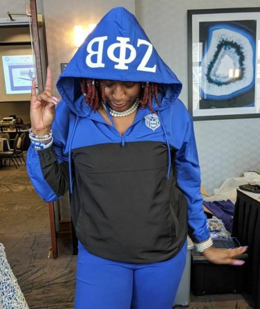 Zeta Phi Beta Sorority Zeta Phi Beta Windbreaker 1920 Blue Anchor Zeta Phi Beta