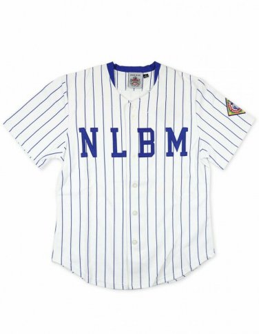 NEGRO LEAGUE BASEBALL JERSEY BLUE PIN STRIP NEGRO LEAGUE JERSEY
