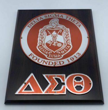 Delta Sigma Theta Sorority Wall Plaque Wood Shield Wall Plaque Office Decor