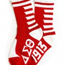 DELTA SIGMA THETA SORORITY RED TUBE SOCKS SORORITY SOCK GREEK TUBE SOCKS