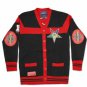 Order of the Eastern Star Cardigan sweater O.E.S Red Wool Long Sleeve Cardigan