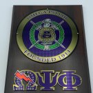 Omega Psi Phi Sorority Wall Plaque Wood Shield Wall Plaque Office Decor