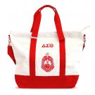 DELTA SIGMA THETA SORORITY CANVAS BAG PURSE TOTE MULTI-PURPOSE BAG WHITE