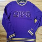 OMEGA PSI PHI FRATERNITY SWEAT SHIRT GRAY PURPLE  Q PSI PHI SWEAT SHIRT 1911