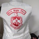 Delta Sigma Theta Sorority Sleeveless Vest Jacket  White Delta Diva Vest Jacket