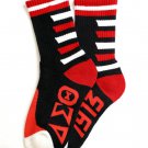 DELTA SIGMA THETA SORORITY BLACK TUBE SOCKS SORORITY SOCK GREEK TUBE SOCKS