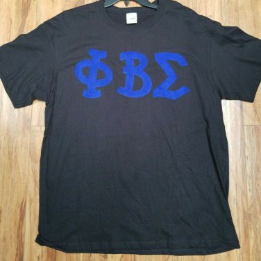 PHI BETA SIGMA FRATERNITY SHORT SLEEVE T-SHIRT BLACK PHI BETA SIGMA T-SHIRT