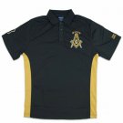 Freemason Fraternity Short Sleeve Polo Shirt black gold Masonic 3 degrees top