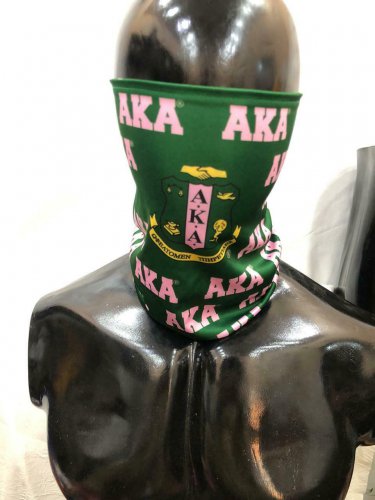 AKA Pink Green Gaiter Face Mask Cover